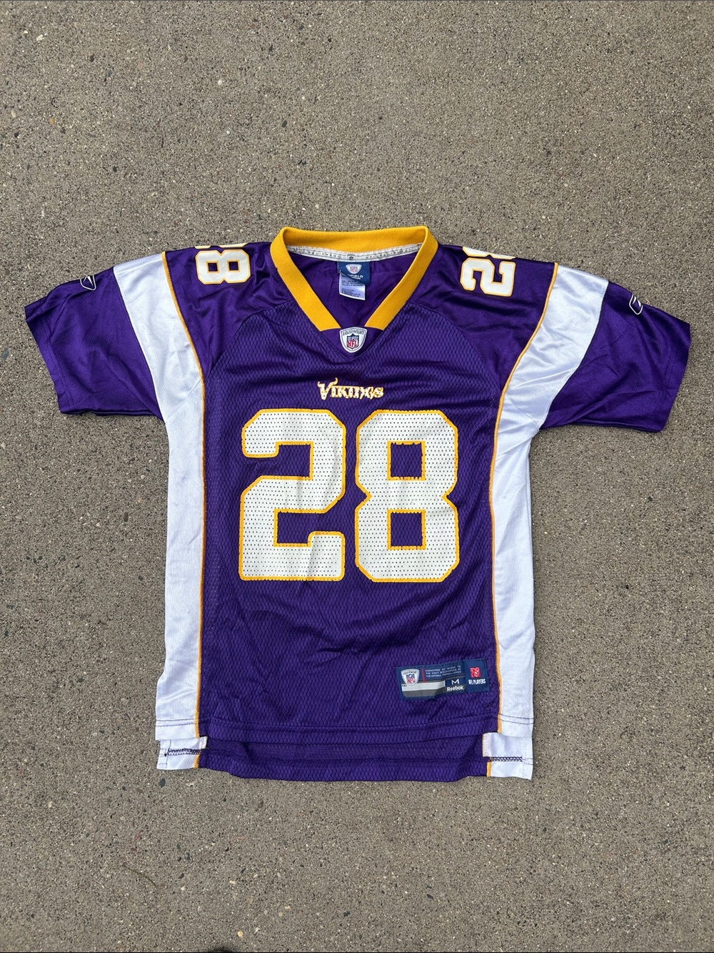NFL Youth Vikings Jersey in Purple, White & Gold - #28 Peterson